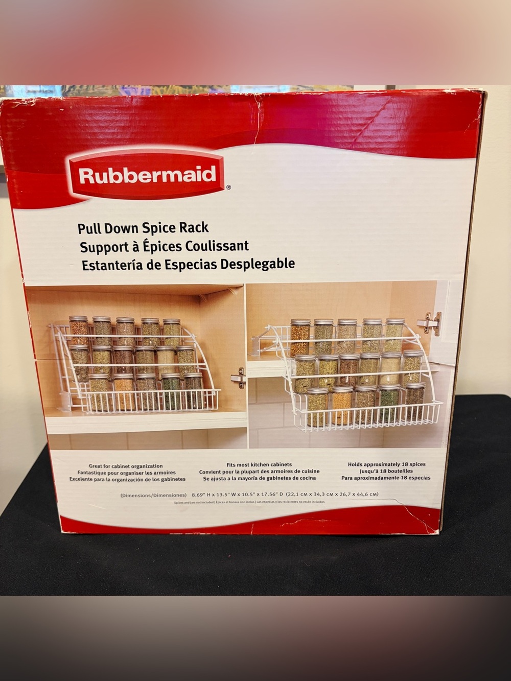 Rubbermaid White Pull Down Spice Rack LS-8020-R1-WHT
